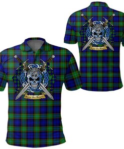 Clothing - Sempill Modern Tartan Polo Shirt Celtic Scottish Warrior - Golf Shirt