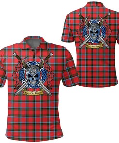 Clothing - Sinclair Modern Tartan Polo Shirt Celtic Scottish Warrior - Golf Shirt