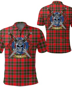 Clothing - Spens Modern Tartan Polo Shirt Celtic Scottish Warrior - Golf Shirt