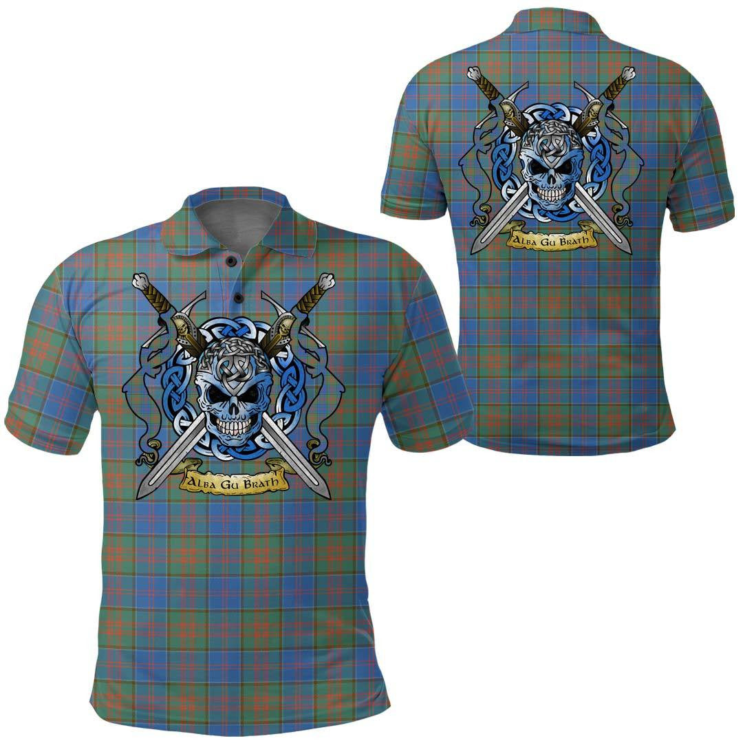 Clothing - Stewart of Appin Hunting Ancient Tartan Polo Shirt Celtic Scottish Warrior - Golf Shirt