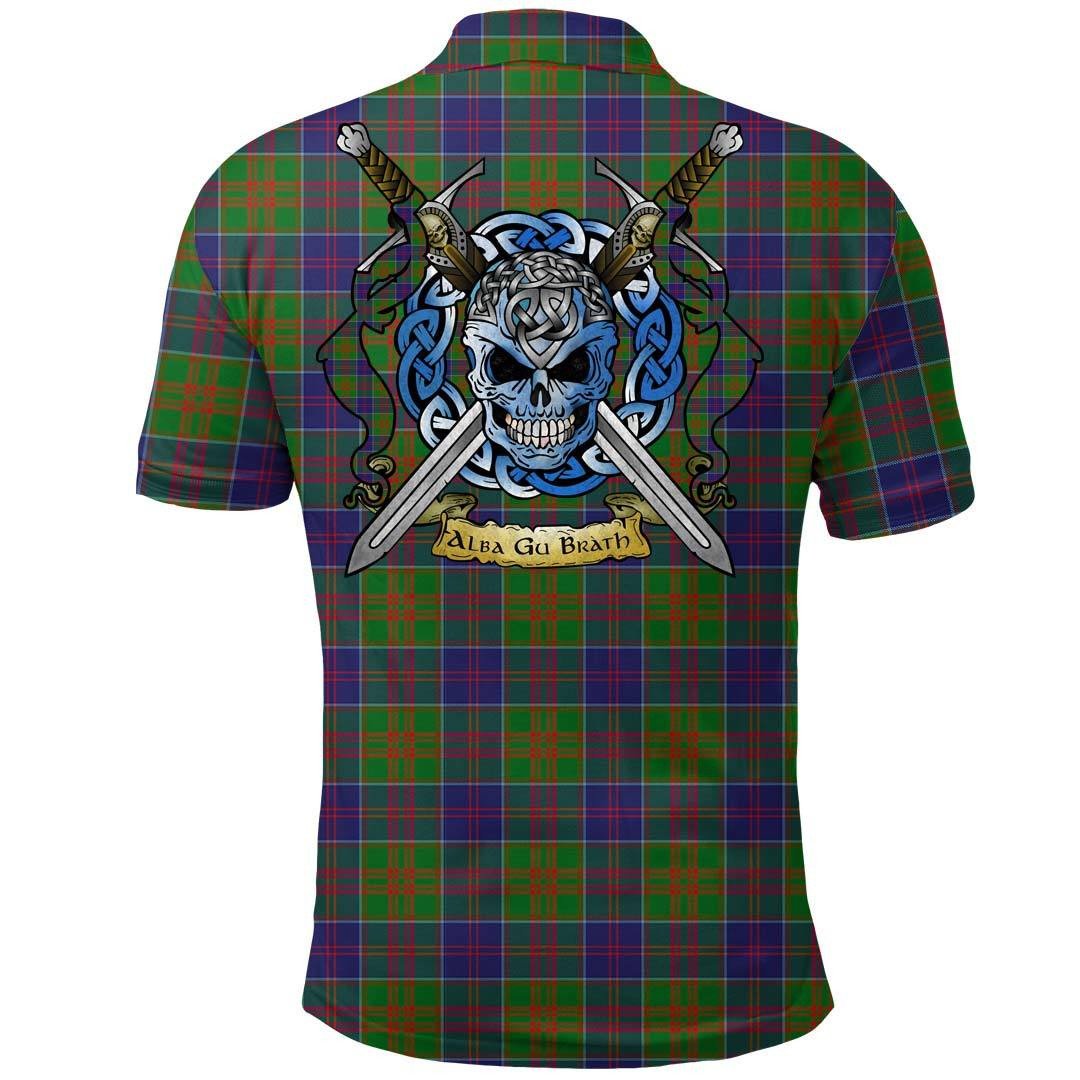 Clothing - Stewart of Appin Hunting Modern Tartan Polo Shirt Celtic Scottish Warrior - Golf Shirt - Image 2