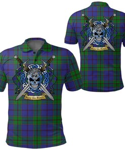 Clothing - Strachan Tartan Polo Shirt Celtic Scottish Warrior - Golf Shirt