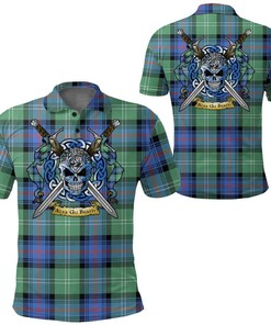 Clothing - Sutherland Old Ancient Tartan Polo Shirt Celtic Scottish Warrior - Golf Shirt