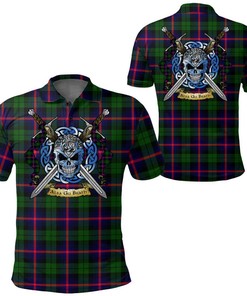 Clothing - Urquhart Modern Tartan Polo Shirt Celtic Scottish Warrior - Golf Shirt