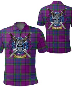 Clothing - Wardlaw Modern Tartan Polo Shirt Celtic Scottish Warrior - Golf Shirt