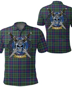 Clothing - Wood Modern Tartan Polo Shirt Celtic Scottish Warrior - Golf Shirt