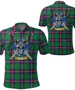 Clothing - Young Modern Tartan Polo Shirt Celtic Scottish Warrior - Golf Shirt