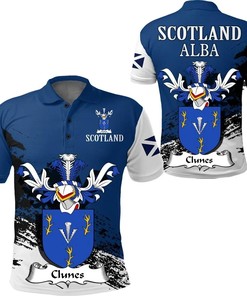 Clunes Scottish Family Crest Scotland Special Polo Shirt - Golf Shirt