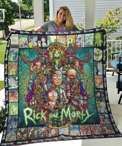 Cn Adult Swim Rick And Morty Quilt Bedding Set Blanket Gift For Birthday Christmas