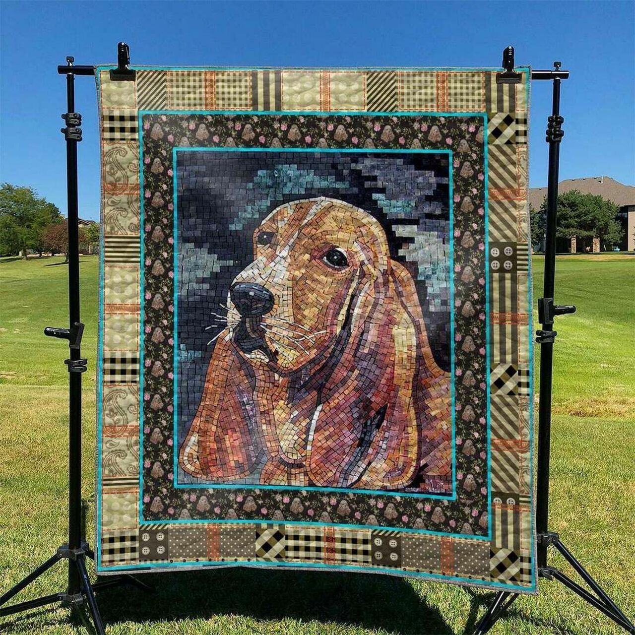 Cocker Spaniel Dog Personalized Quilt Blanket Bedding Set for Home Decoration and Family Gifts