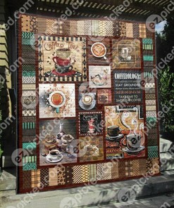 Coffee Time Quilt Bedding Set Personalized with Name, Suitable for Home Decor and Picnic, Gifts for Family