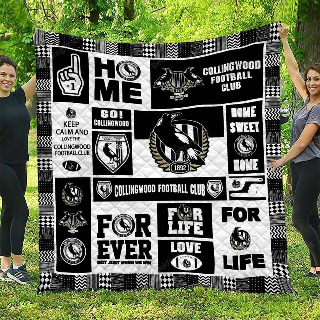Collingwood Football Club Ver 01 All Season Plus Size Quilt Bedding Set Blanket
