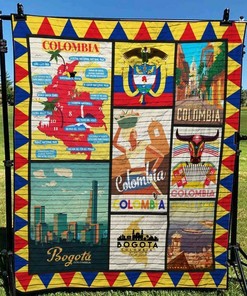 Colombia Tg030708A Tbg Quilt Bedding Set Blanket Bedroom Decor, Gifts for Family