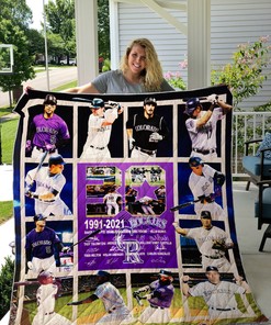 Colorado Rockies Quilt Bedding Set Blanket for Sports Fans - Gifts for Family