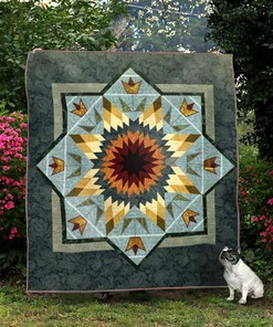 Compass Rose Quilt Blanket Bedding Set - Perfect for Bedroom Decor and Family Gifts