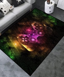 Controller Player Game Themed Area Rug for Teen Boys Bedroom