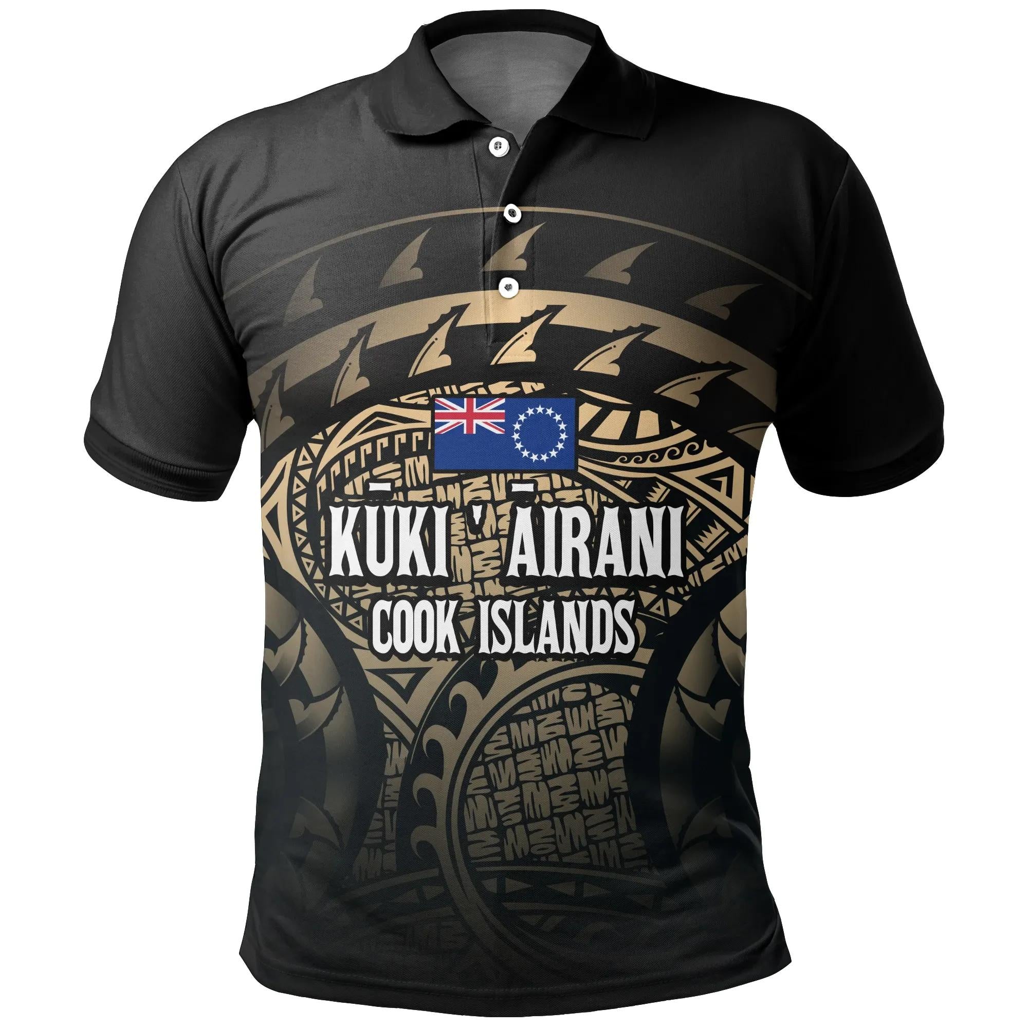 Cook Islands T-Shirt - Cook Islands Flag Turtle Hibiscus Blue