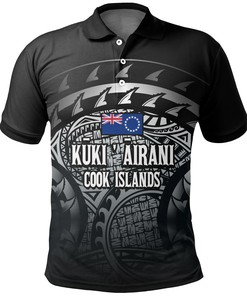 Cook Islands Turtle Polo Shirt (Gray)