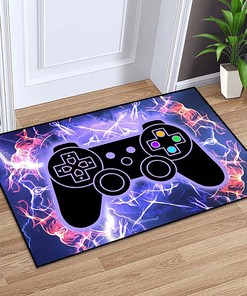 Cool Area Rugs Teen Boys: Video Game Controller Gamepad Art with 3D Printed Design