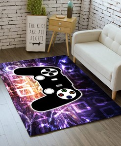 Cool Gaming Area Rug for Boys - 3D Printed Gamepad Controller Rug - Anti-Slip Floor Carpet for Living Room, Bedroom