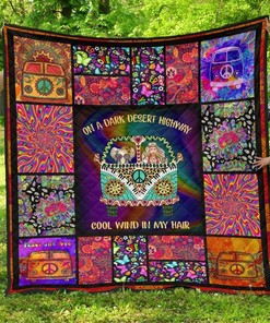 Cool Win In My Hair Hippie Van Funny Gift Idea Quilt Bedding Set Bedroom Decor, Gifts for Family