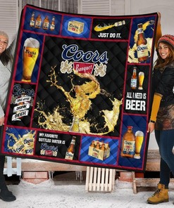 Coors Banquet All I Need Is Beer Gift Idea Quilt Bedding Set Bedroom Decor, Gifts for Family
