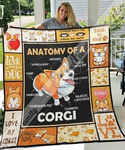 Corgi Dog Personalized Quilt Bedding Set, Suitable for Home Decoration and Family Gifts