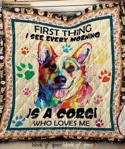 Corgi Quilt Bedding Set Bedroom Decor, Gifts for Corgi Lovers