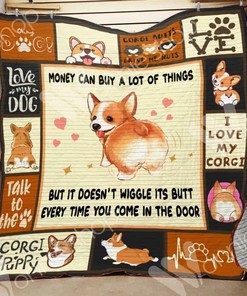 Corgi Quilt Bedding Set Bedroom Decor, Gifts for Dog Lovers