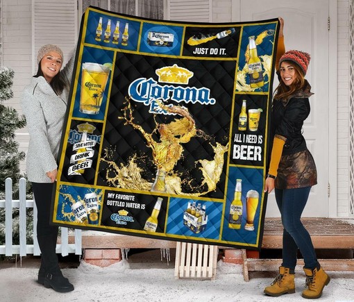 Corona Extra All I Need Beer Lover Gift Quilt Bedding Set Bedroom Decor, Gifts for Family