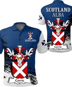 Corrie or Corry Scottish Family Crest Scotland Special Polo Shirt - Golf Shirt