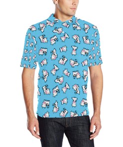 Cow Pattern Print Design 01 Men Polo Shirt