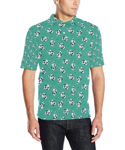 Cow Pattern Print Design 03 Men Polo Shirt