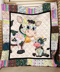 Cow Quilt Bedding Set Bedroom Decor, Gifts for Family