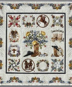 Cowboy Quilt Bedding Set with Custom Name, Personalized Gifts for Bedroom Decor