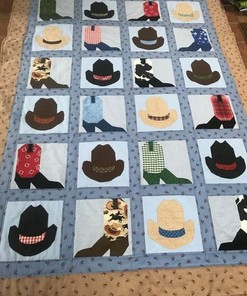 Cowgirl Boot Quilt Bedding Set - Great for Bedroom Decoration and Family Gifts