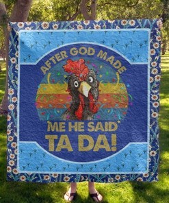 Cozy and Custom Chicken Quilt Bedding Set: Personalize with Your Own Text