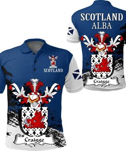 Craigge Scottish Family Crest Scotland Special Polo Shirt - Golf Shirt