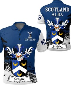 Craigie or Craig Scottish Family Crest Scotland Special Polo Shirt - Golf Shirt