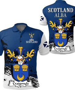 Craigmyle Scottish Family Crest Scotland Special Polo Shirt - Golf Shirt