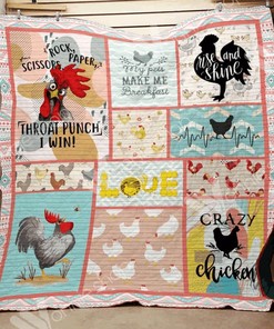Crazy Chicken Farm Animal Quilt Bedding Set - Bedroom Decor and Gifts for Family