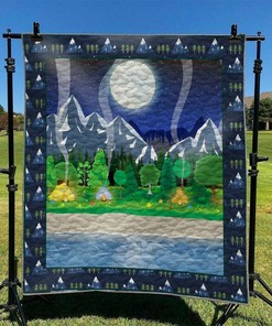 Create Lasting Memories with Personalized Camping Quilt Bedding Set and Pillowcases