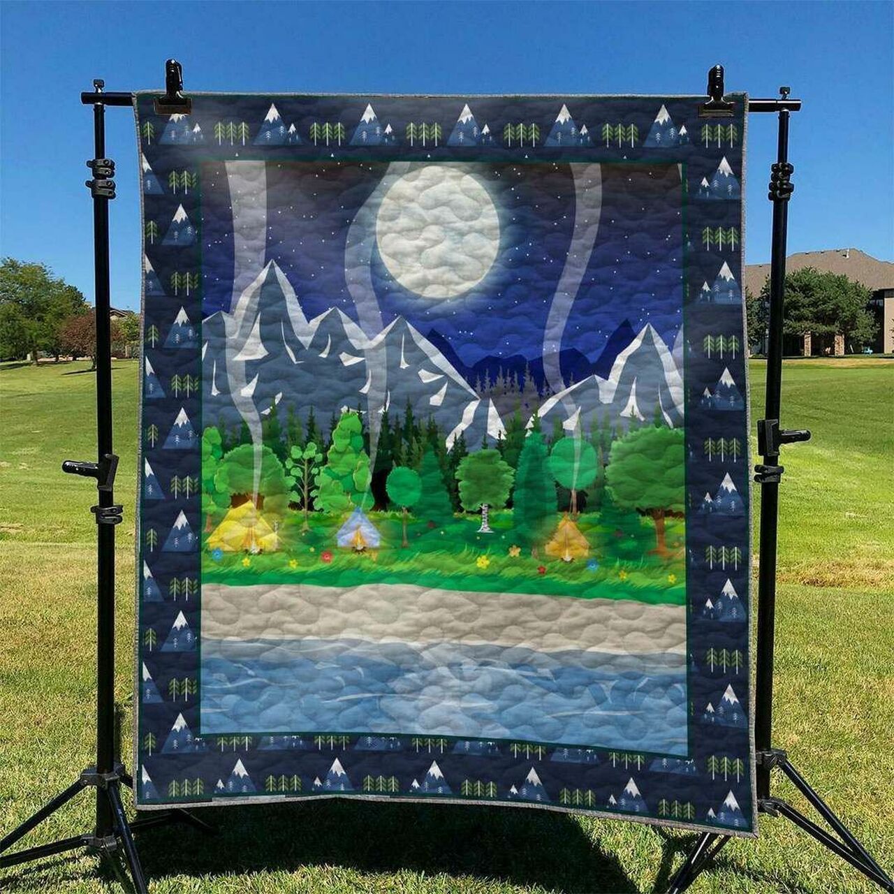 Create Lasting Memories with Personalized Camping Quilt Bedding Set and Pillowcases
