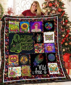 Create Your Own Custom Hippie Quilt Bedding Set - Add Your Name or Favorite Saying - Perfect for Family Gifts