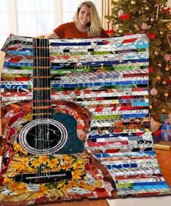 Create Your Own Customized Guitar Quilt Bedding Set for a Special Occasion