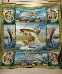 Create Your Own Fishing Quilt Bedding Set, Perfect for Home Decor and Picnics