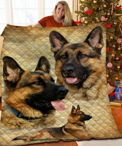 Create Your Own German Shepherd Quilt Bedding Set Blanket for Family Gifts