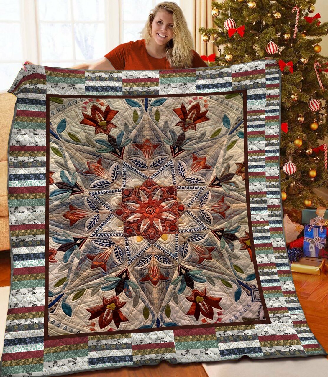 Create Your Own Hippie Quilt Bedding Set - Customizable with Your Name or Favorite Saying - Great for Family Gifts