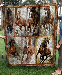 Create Your Own Horse Quilt Bedding Set for Home Decoration and Gift, Family-Friendly