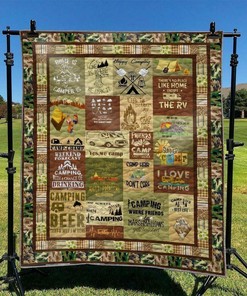 Create a Cozy Camping Atmosphere with Personalized Quilt Bedding Set for Family and Friends